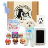 Dog Birthday Hamper Gift Set Bundle for Him – Including Trio Mini Woofin Cake, Happy Birthday Blue Dog Bib and Hat, Iced Woofin Candle Cake and Doggy Paw Stamp | Gift for Pet Lovers - Premium Gift Hamper UK