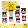 Mini Jams & Preserves with Chutney Hamper Gift Set – 9 x 38g Luxury Jars | Gourmet Food Gift Box | Perfect for Cheese Boards | Festive Hamper for Christmas, Birthdays & Special Occasions