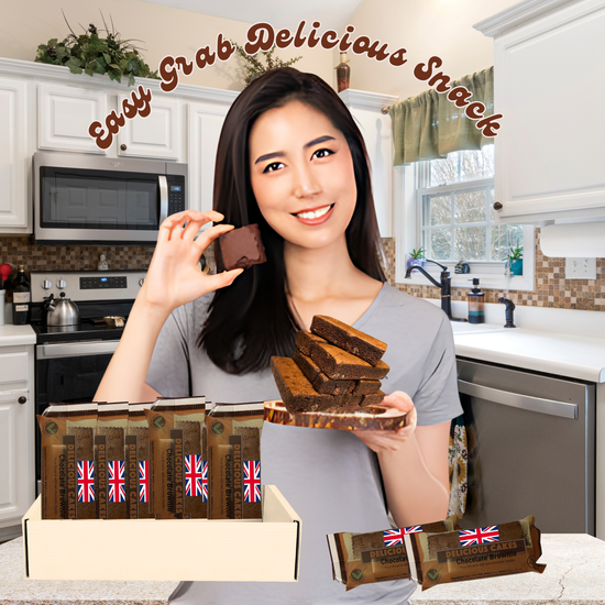 Chocolate Brownie Gift Box by Post | 12 Hand Baked Brownies with Unique Preserves Spreads Including 2 Salted Caramels, 2 Chocolates & 2 Banoffees