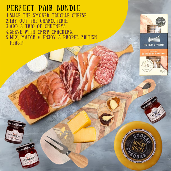Charcuterie and Cheese Gift Box Hamper – Artisan Cheese and Chutney with Savoury Crackers, Gourmet Relish & Onion Chutney – Cheese's Board Hamper Gift Set, Christmas Hampers Set
