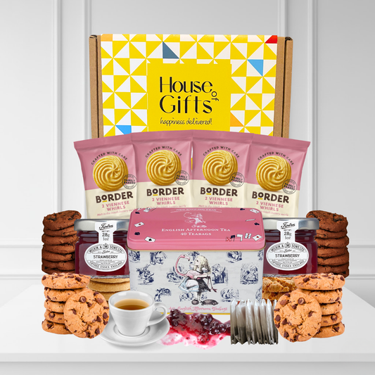 Luxury Afternoon Hamper With Biscuits, Strawberry Jam & Classic Tea