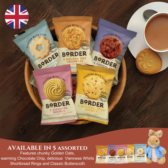 Afternoon Tea & Biscuit Hamper Gift Set with Strawberry Jam, Pure Honey & Biscuits – British Hampers for Women, Men or Grandparents – Biscuit Gift Box for Sharing, Birthdays, or Thank You