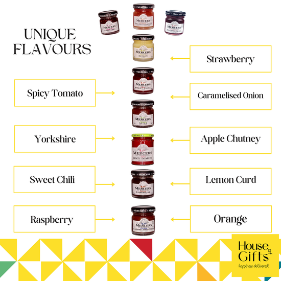 Mini Jams & Preserves with Chutney Hamper Gift Set – 9 x 38g Luxury Jars | Gourmet Food Gift Box | Perfect for Cheese Boards | Festive Hamper for Christmas, Birthdays & Special Occasions