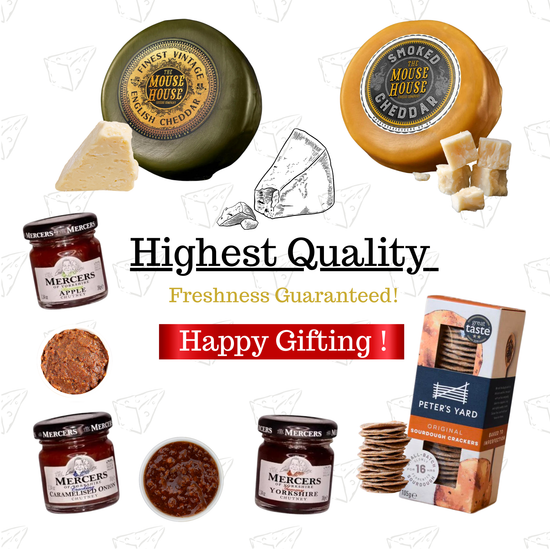 Luxury British Vintage & Smoked Cheese Hamper Gift Box
