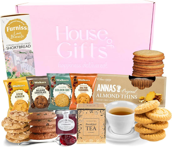 Biscuits, Jam & Afternoon Tea Gift Hamper Box For Her