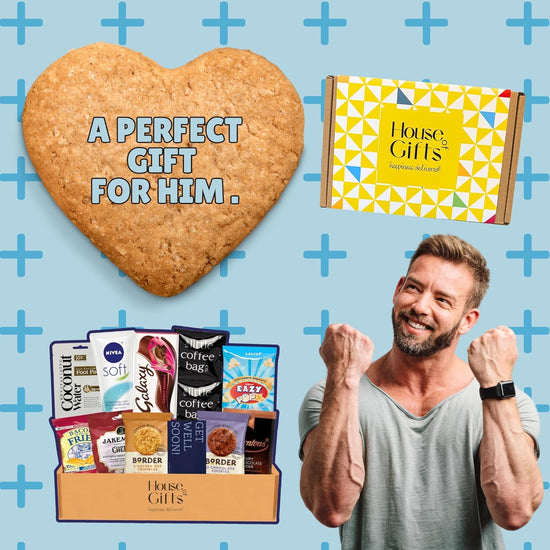 Get Well Soon Hamper Care Package For Men | Hug In a Box | Gifts For Men | Including 14 Caring & Yummy Gifts