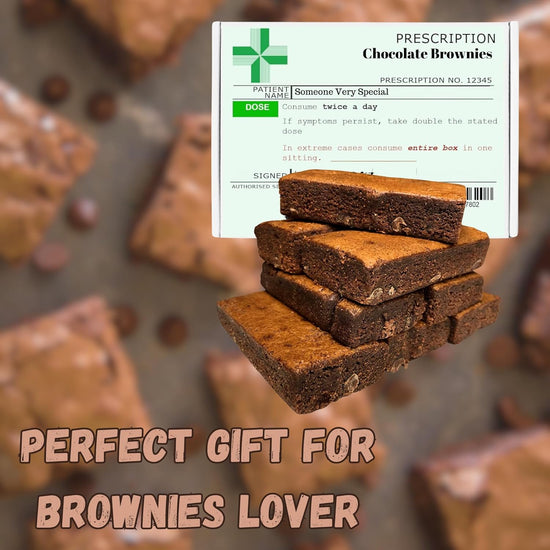 Get well soon Chocolate Brownies Hamper Prescription | Funny Get Well Soon Gifts For Men, Get Well Soon Gifts For Women, Surgery Recovery Gifts, Get Well Soon Chocolate
