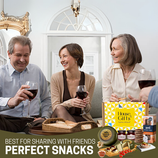 Luxury Cheese & Chutney Mini Hamper Gift Box with Mature Cheddar Truckle, Hot Chilli Jam, Sweet Chilli Jam & Savoury Crackers – Artisan Cheese Board Hampers Gift Set, Christmas Platter