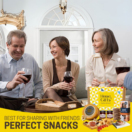 Luxury Cheese & Chutney Mini Hamper Gift Box with Smoked Cheese Truckle 200g, Spicy Tomato Relish, Hot Chilli Jam & Savoury Crackers – Artisan Board Set, 4x Gourmet Treats, Festive Christmas