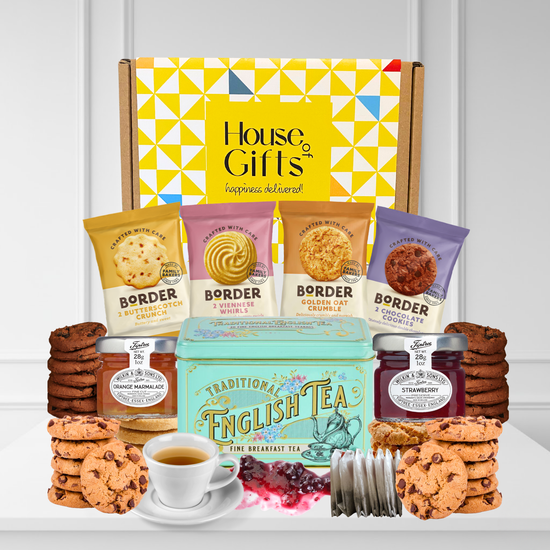 Afternoon Tea Gift Hamper  New English Teas, Border Biscuits & Tiptree Jams