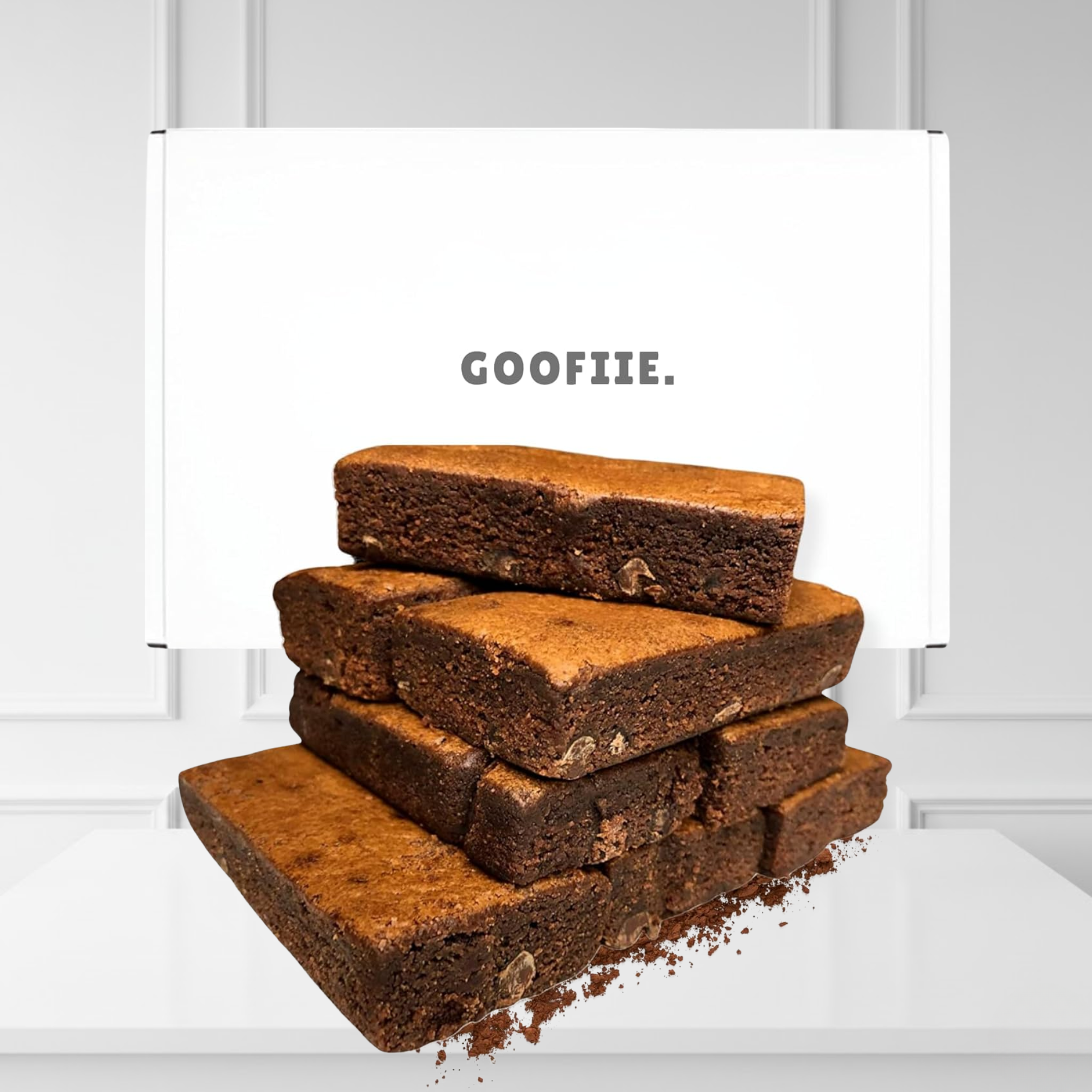 Brownies by Post Chocolate Brownie Hamper - 8 Chocolate Brownies Gift Box - Delicious Letterbox Delivery - Exclusive To GOOFIIE.