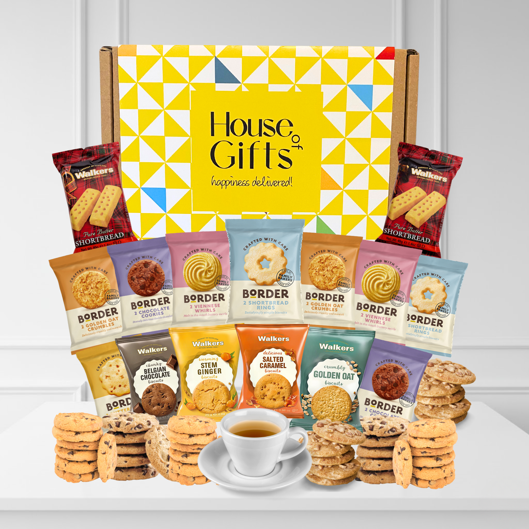 Biscuit Gift Hamper with Border & Walkers Biscuits