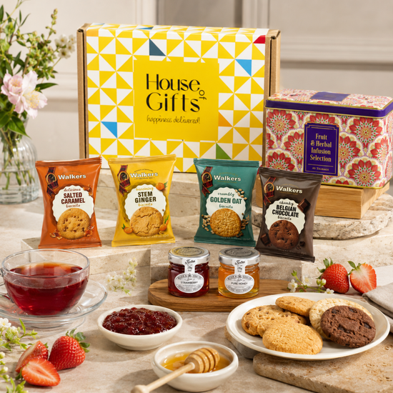 Afternoon Fruit Tea Hamper with Biscuits & Jam