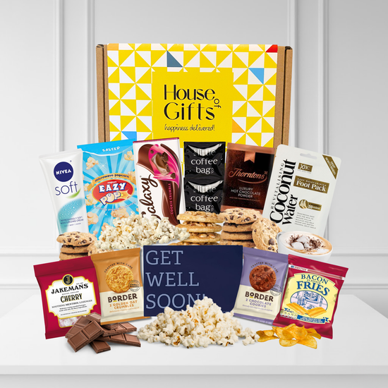 Get Well Soon Hamper Care Package For Men | Hug In a Box | Gifts For Men | Including 14 Caring & Yummy Gifts