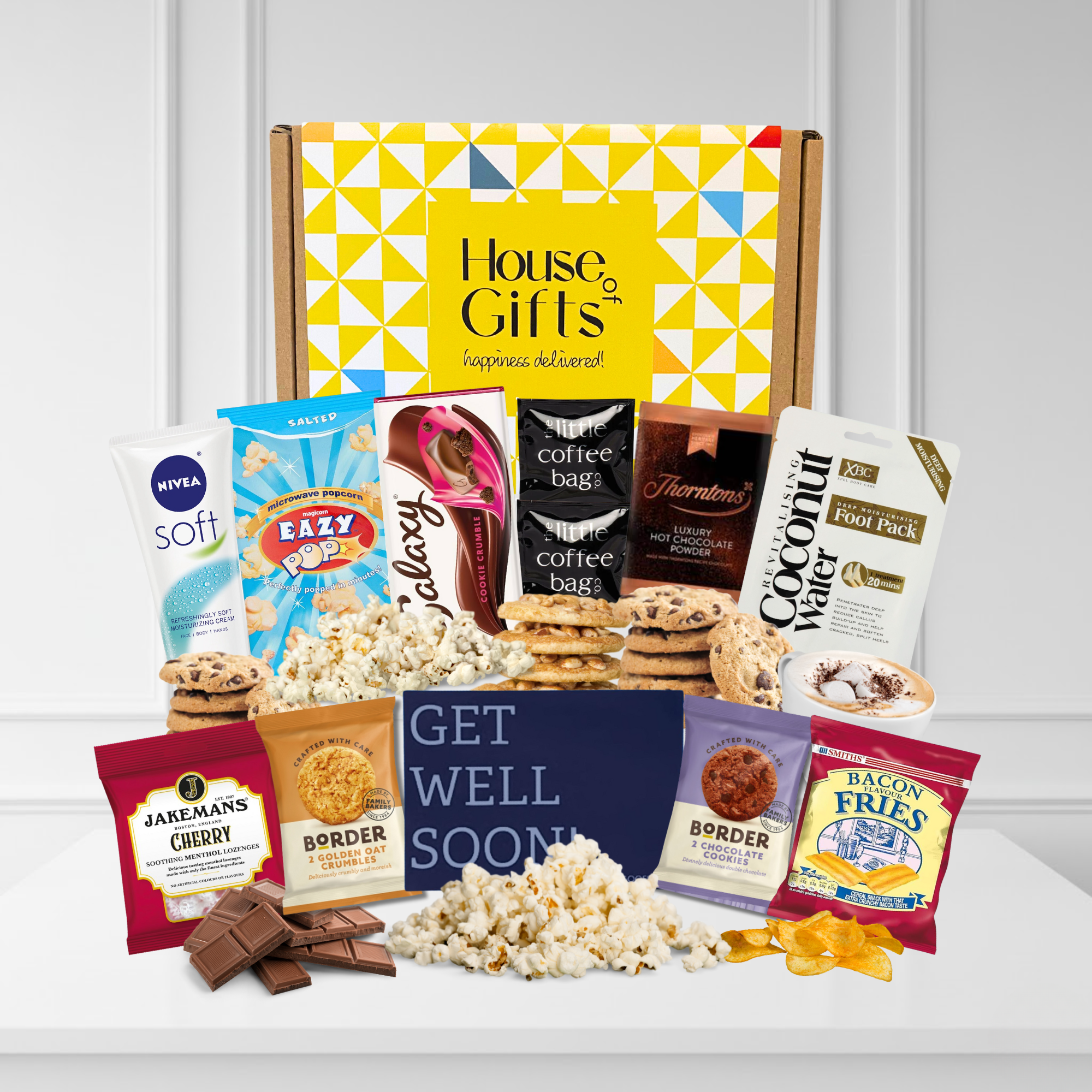 Get Well Soon Hamper Care Package For Men | Hug In a Box | Gifts For Men | Including 14 Caring & Yummy Gifts