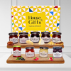 Mini Jams & Preserves with Chutney Hamper Gift Set – 9 x 38g Luxury Jars | Gourmet Food Gift Box | Perfect for Cheese Boards | Festive Hamper for Christmas, Birthdays & Special Occasions