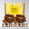 Chocolate Brownie Gift Box by Post | 12 Hand Baked Brownies with Unique Preserves Spreads Including 2 Salted Caramels, 2 Chocolates & 2 Banoffees