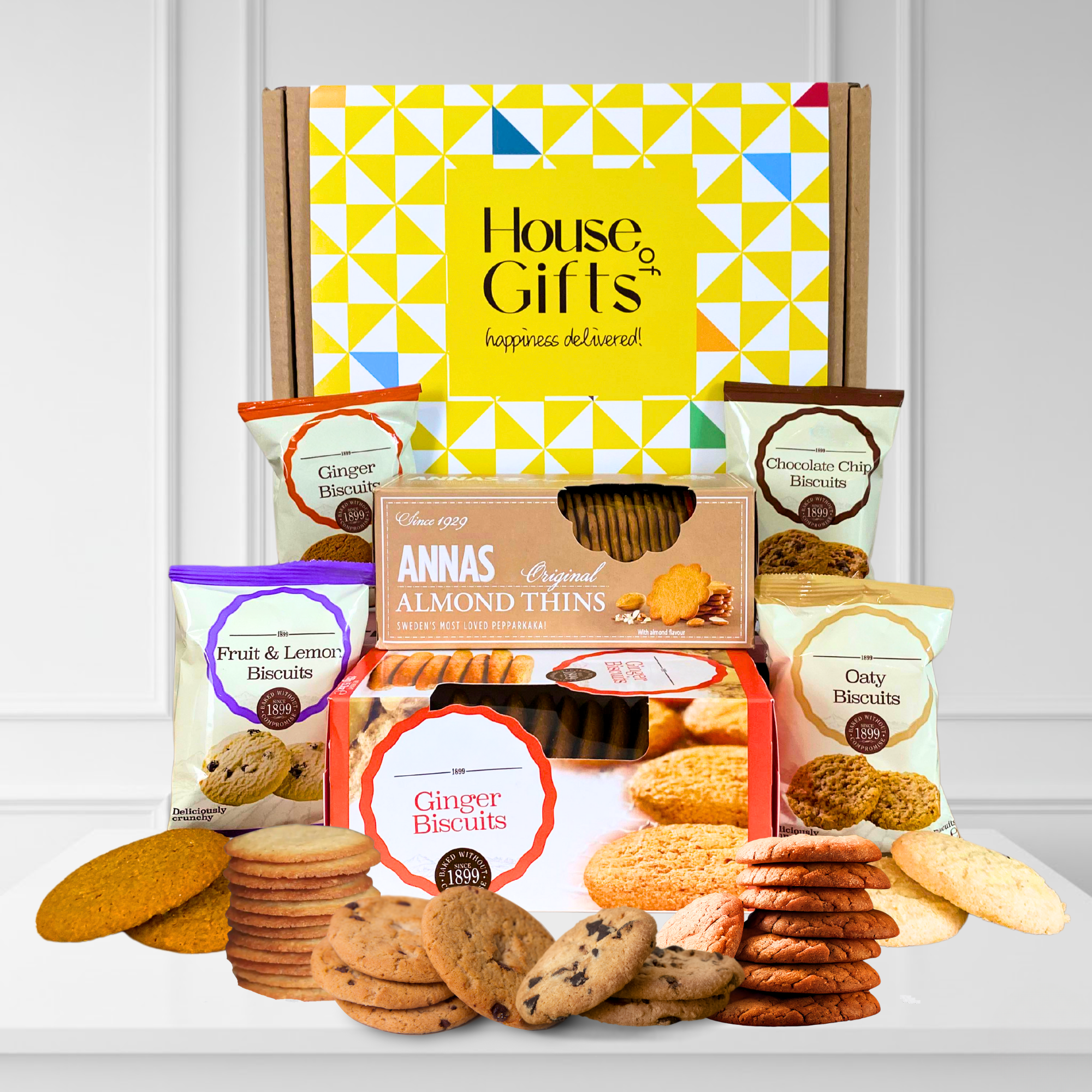 Biscuits Gift Set Biscuit Hamper Including Ginger Biscuits, Almond Thins & 4 Packets of Grandma Wild's Classics | Bickie Lovers Gift Hamper | Share with Family and Friends